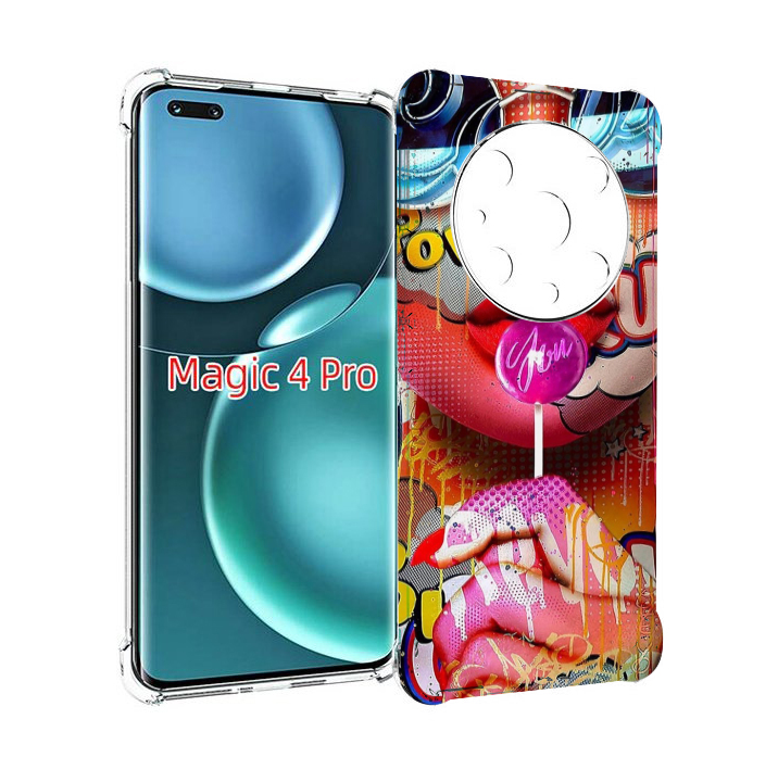 

Чехол MyPads комикс-девушка женский для Honor Magic4 Pro, Прозрачный, Tocco