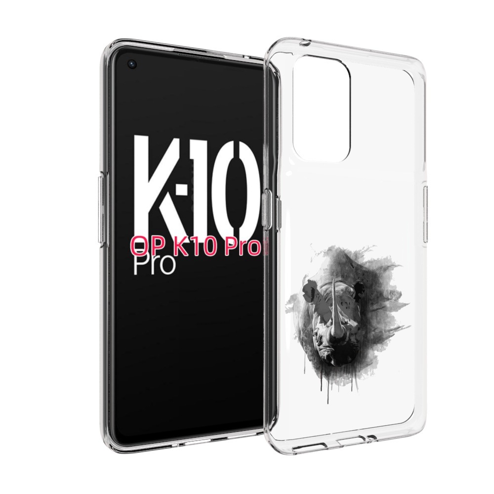 

Чехол MyPads носорог для OPPO K10 Pro, Прозрачный, Tocco