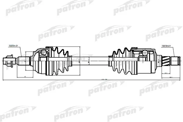 

Полуось передн лев_JEEP: COMMANDER, GRAND CHEROKEE 06-09 4WD PATRON PDS0621