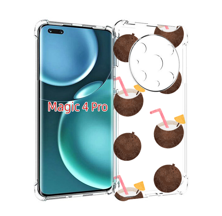 

Чехол MyPads кокосики для Honor Magic4 Pro, Прозрачный, Tocco