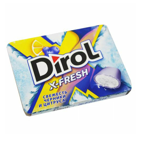 Жевательная резинка Dirol X-Fresh Свежесть черники и цитруса без сахара 16 г 79₽