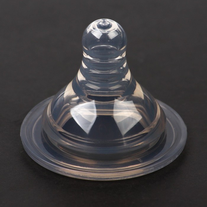 Соска силиконовая на бутылочку, широкое горло, +0мес., медленный поток