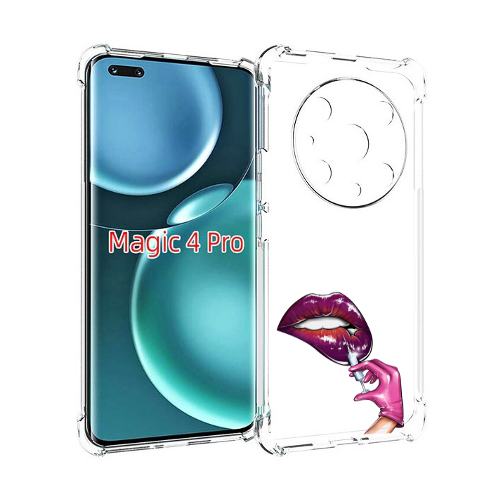 

Чехол MyPads качаем-губы для Honor Magic4 Pro, Прозрачный, Tocco
