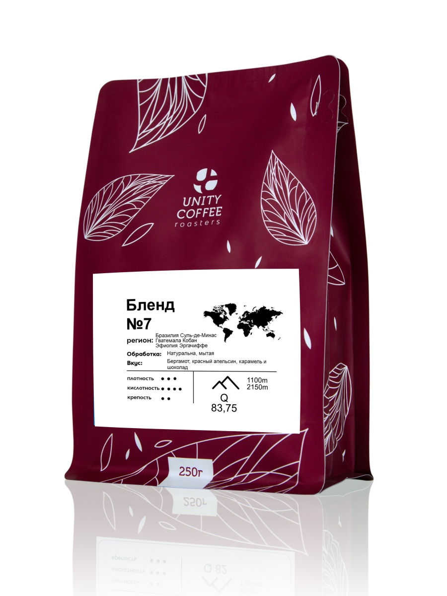 

Зерновой кофе Unity Coffee Бленд№7 250гр