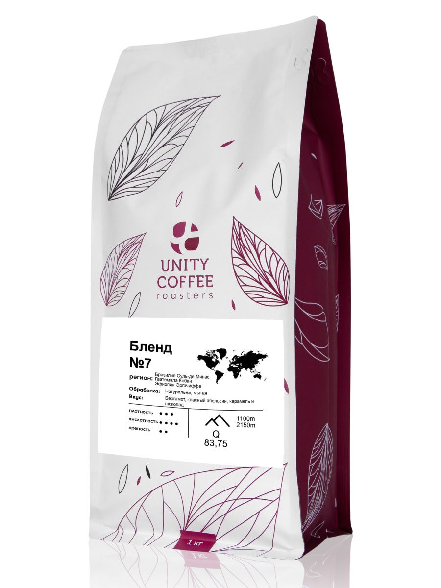 

Зерновой кофе Unity Coffee Бленд№7 1000гр