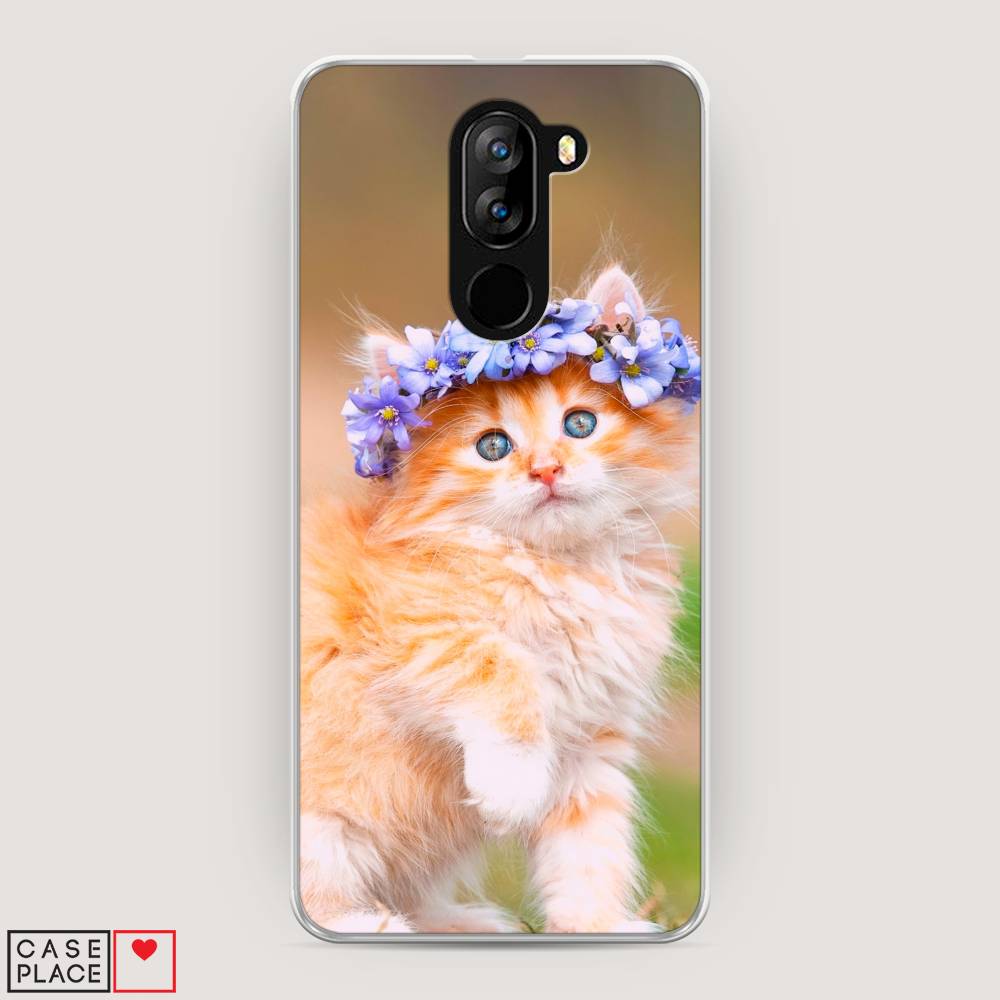 

Чехол Awog на Doogee X60L / Дуги X60L "Рыжий кот в венке", Разноцветный, 220550-1