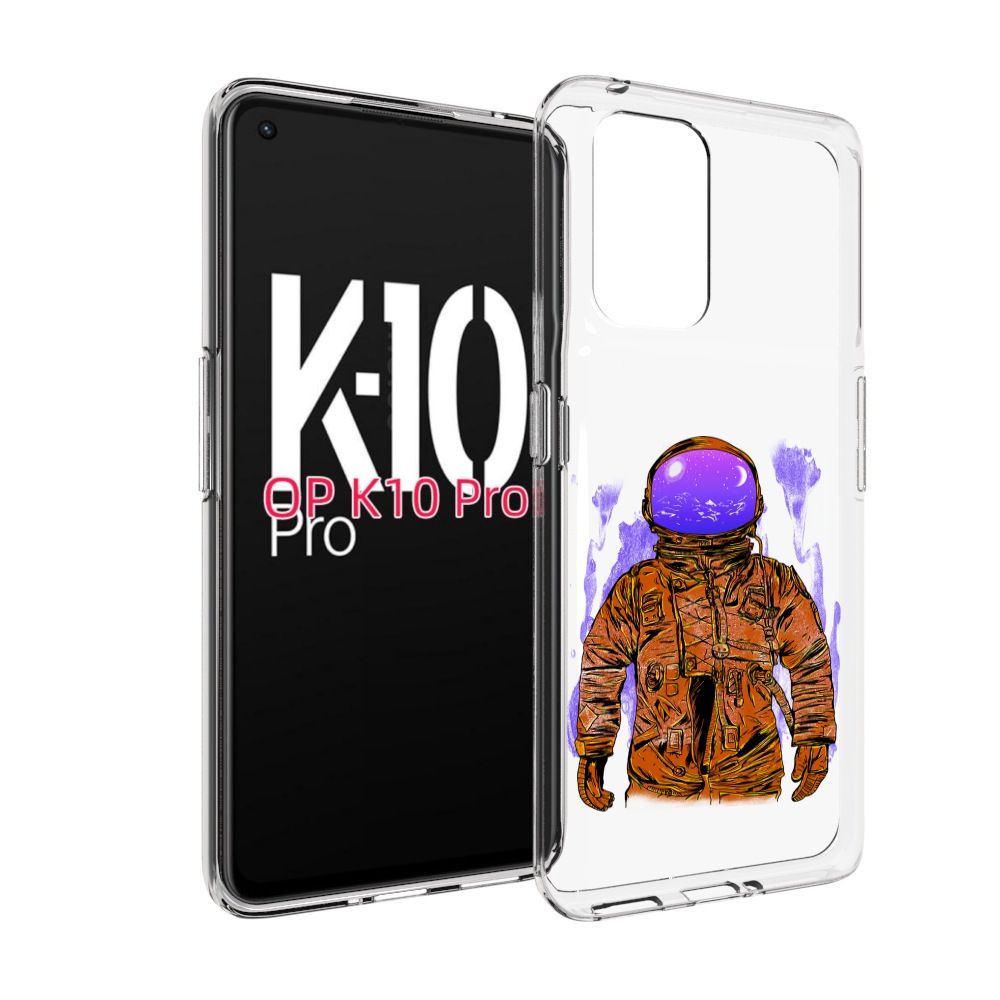 

Чехол MyPads нарисованный мужчина в скафандре для OPPO K10 Pro, Прозрачный, Tocco
