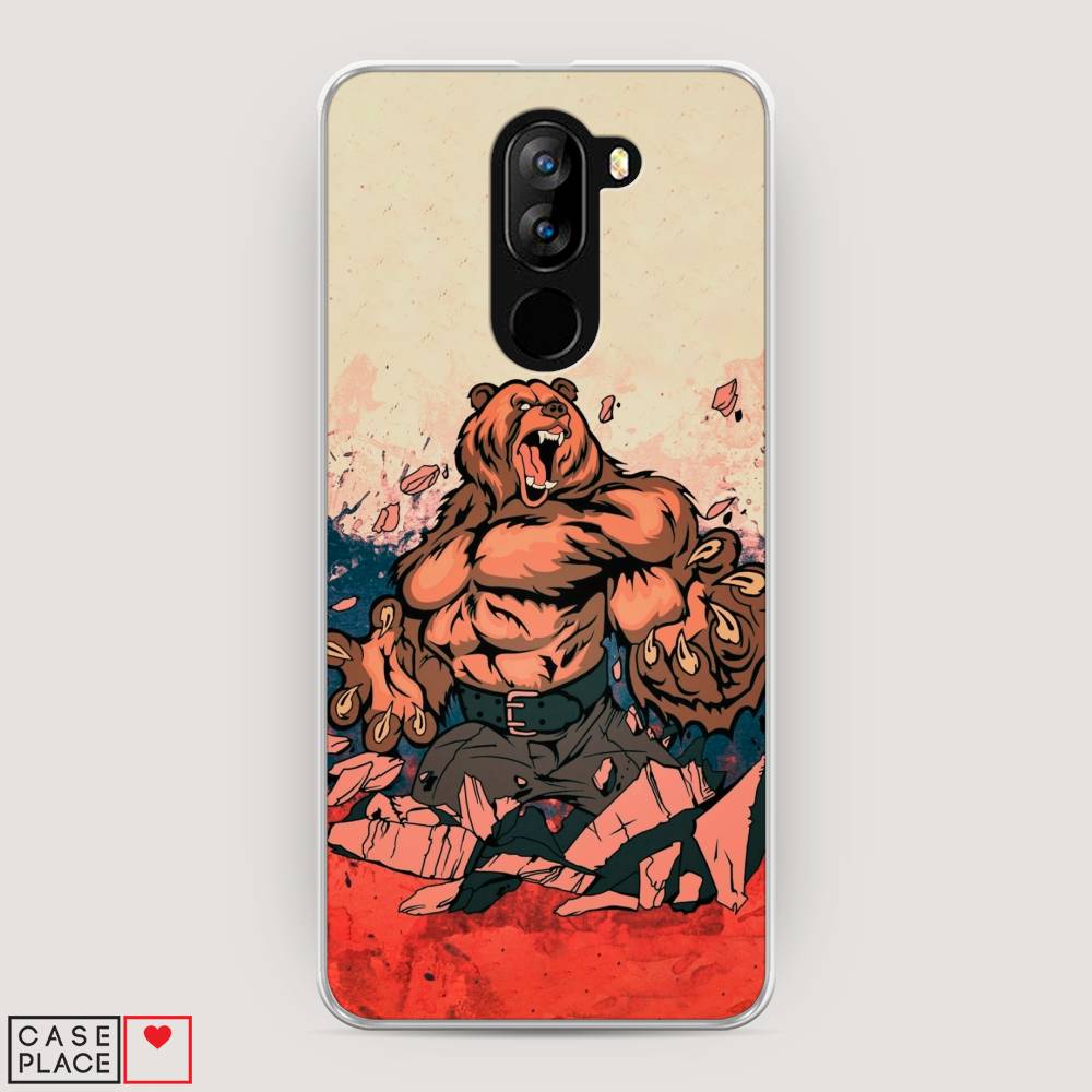 

Чехол Awog на Doogee X60L / Дуги X60L "Медведь с флагом РФ", Разноцветный, 220550-2