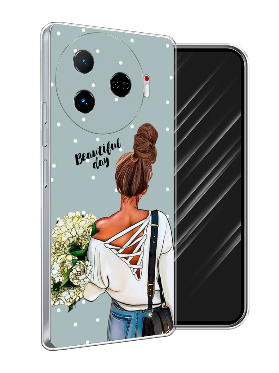 

Чехол Awog на Tecno Camon 30 Pro 5G "Beautiful day", Голубой;коричневый;бежевый, 305150-1