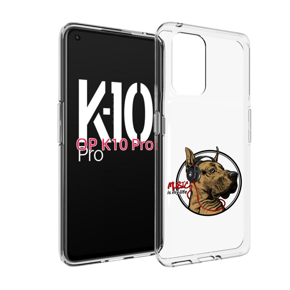 

Чехол MyPads музыкальная собака для OPPO K10 Pro, Прозрачный, Tocco