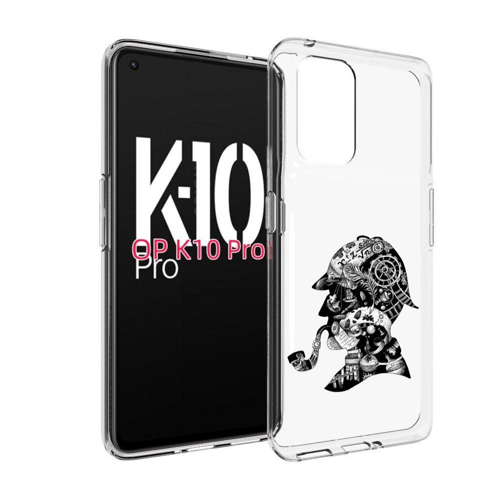 

Чехол MyPads мужчина с трубкой абстракция для OPPO K10 Pro, Прозрачный, Tocco