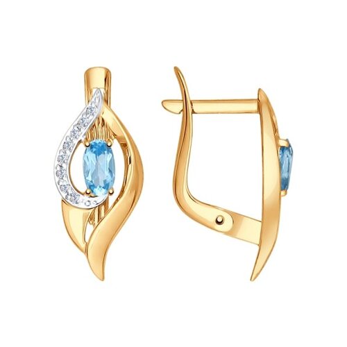 

Серьги из золото SOKOLOV 724785, фианит/топаз, 724785