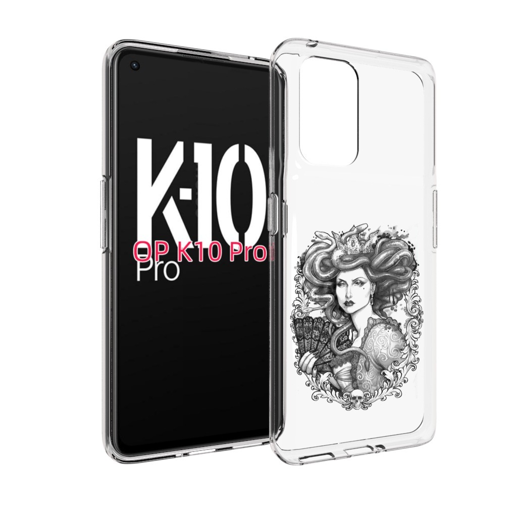 

Чехол MyPads медуза черно белый для OPPO K10 Pro, Прозрачный, Tocco