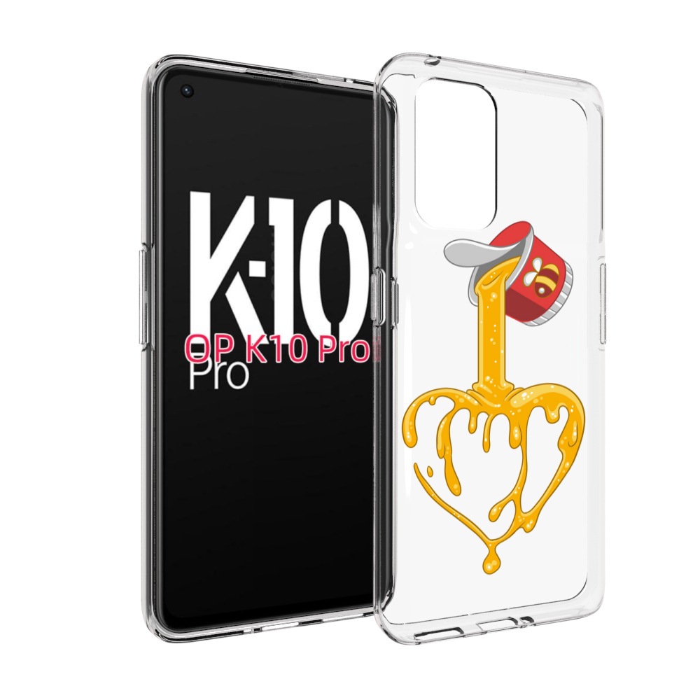 

Чехол MyPads медовое сердце для OPPO K10 Pro, Прозрачный, Tocco