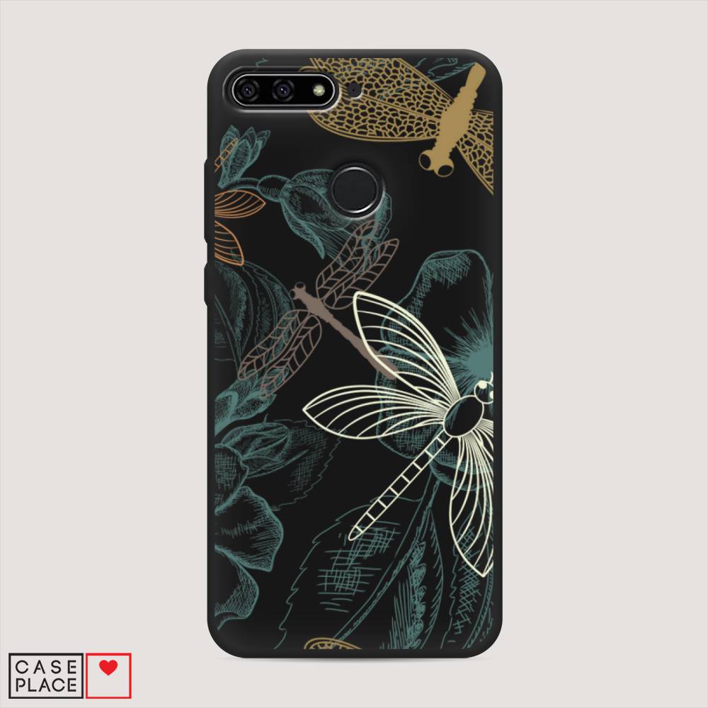 

Чехол Awog на Honor 7C "Тени стрекоз", Коричневый;зеленый;белый, 64552-1