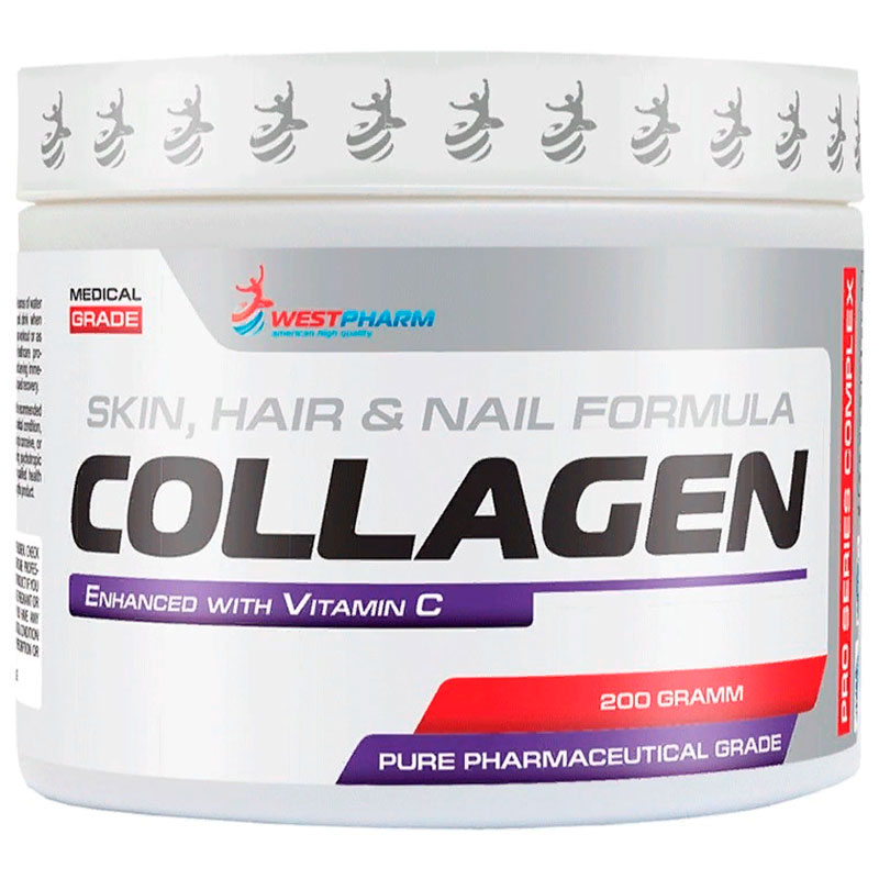 

Для суставов и связок WestPharm Collagen 200 гр апельсин