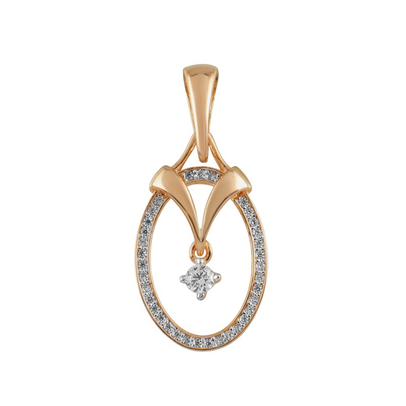 

Кулон женский НАШЕ ЗОЛОТО СН01-314385 из золота, фианит, СН01-314385
