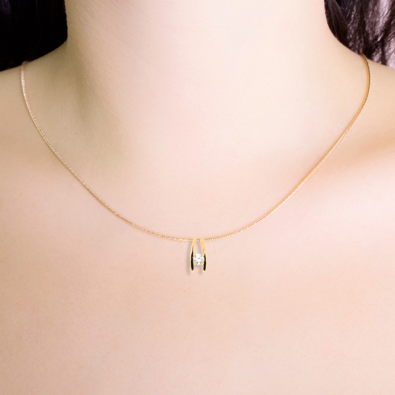 

Кулон женский НАШЕ ЗОЛОТО 7А30629 из золота, swarovski, 7А30629
