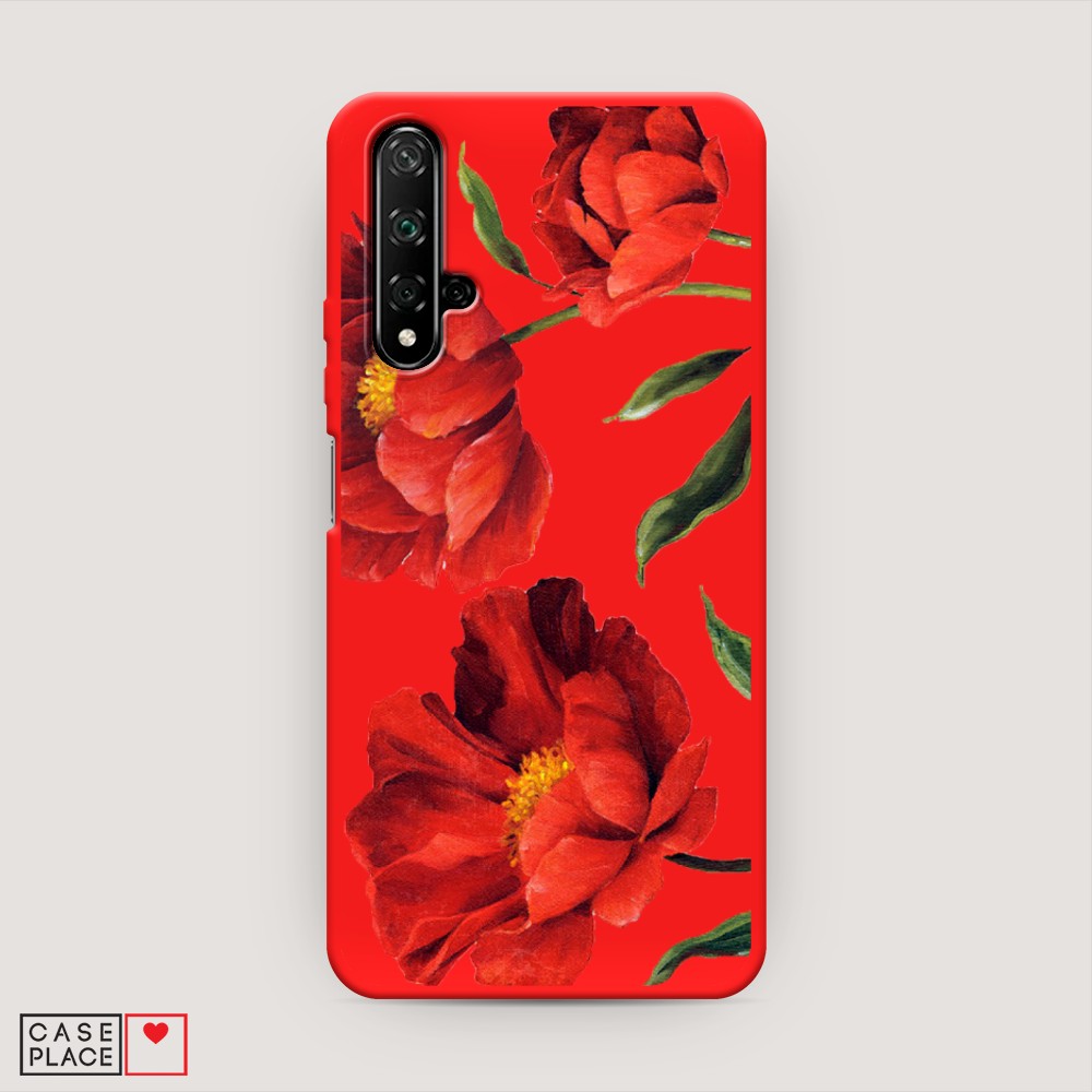 

Чехол Awog на Honor 20/Huawei Nova 5T "Красные маки", Разноцветный, 69553-1