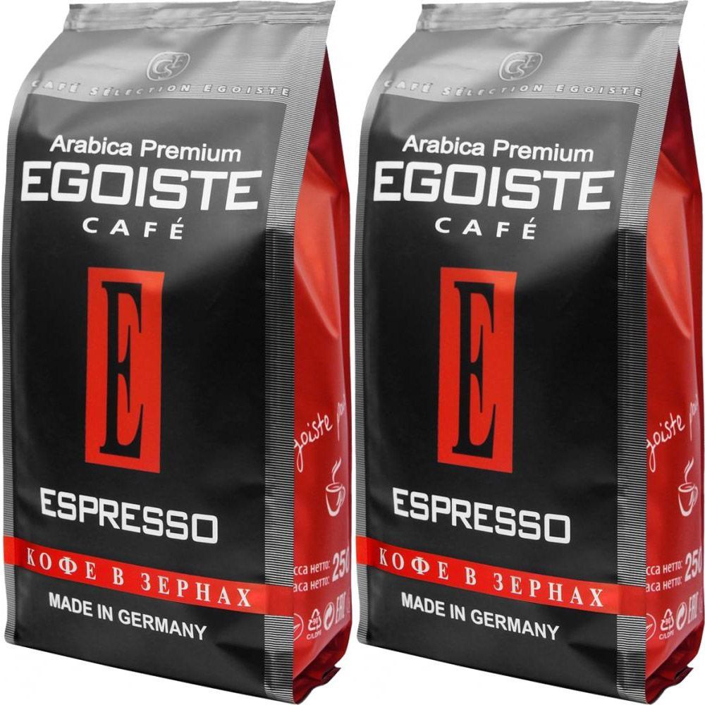 

Кофе в зернах EGOISTE Espresso Arabica Premium 250 гр х 2 шт., Espresso