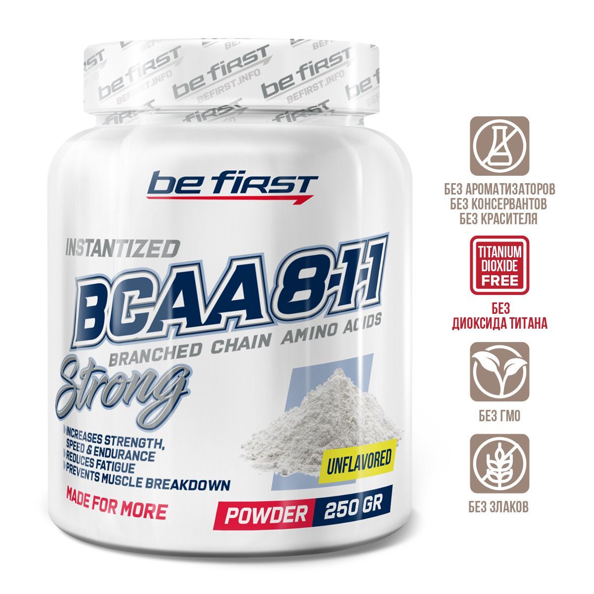 

Be First Flavored BCAA 250 г, без вкуса, BCAA Flavored