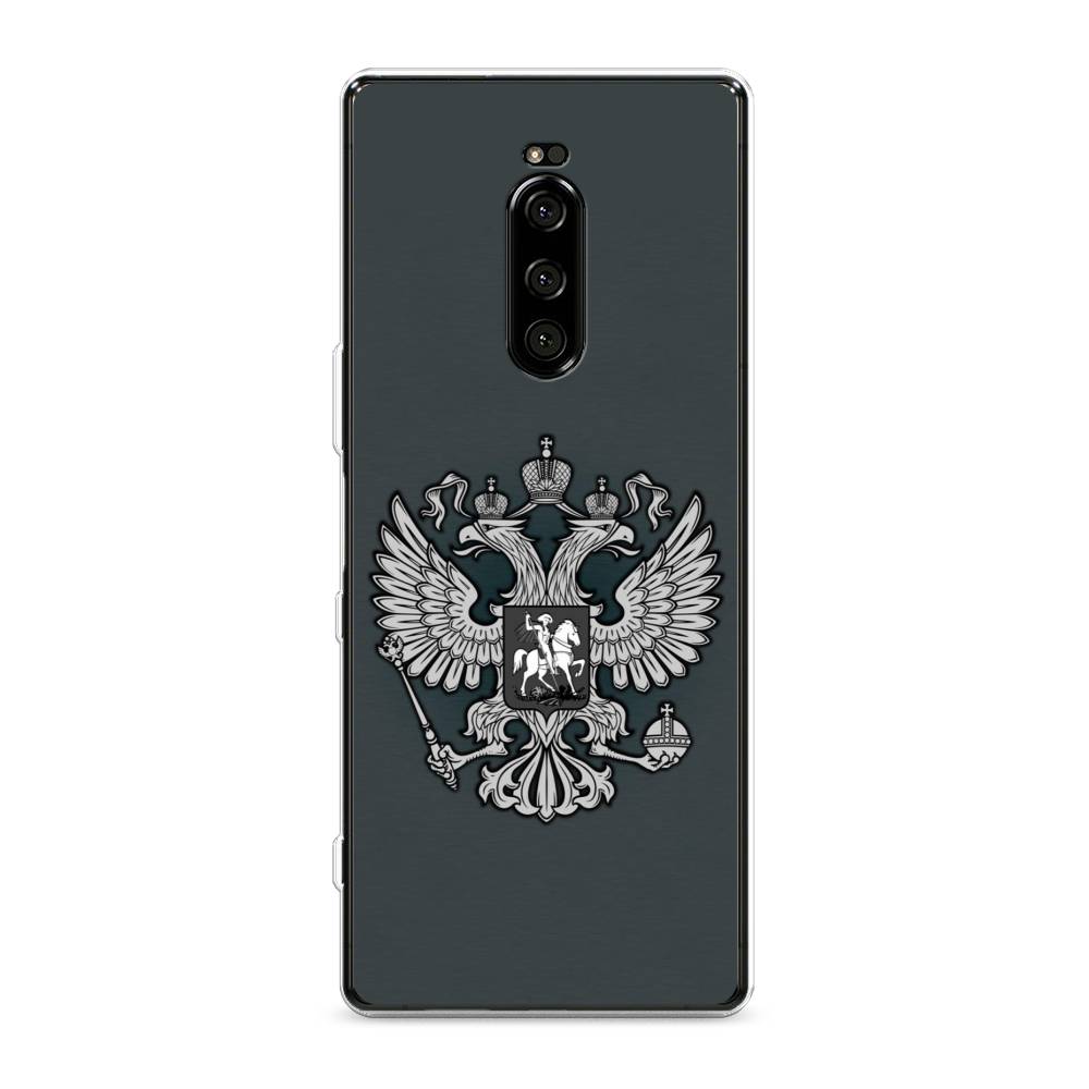 фото Силиконовый чехол "герб россии серый" на sony xperia xz4 awog