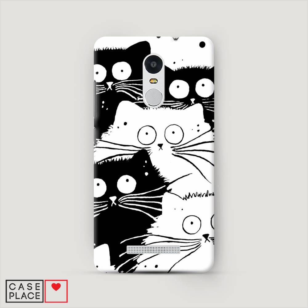 

Пластиковый чехол "Коты черно-белые" на Xiaomi Redmi Note 3
