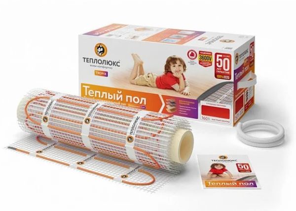 

Мат нагревательный "Теплолюкс" Tropix МНН 1920 Вт/12,0 кв.м, Tropix 2206236 1920 Вт