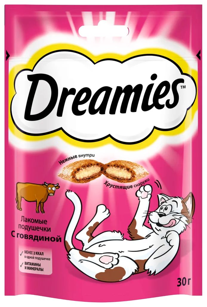 

Лакомство для кошек DREAMIES с говядиной, 30г