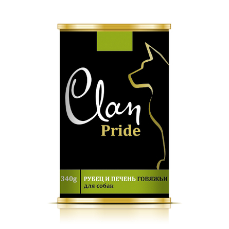 

Clan Pride Рубец и печень говяжья в желе для взрослых собак всех пород, 340 гр