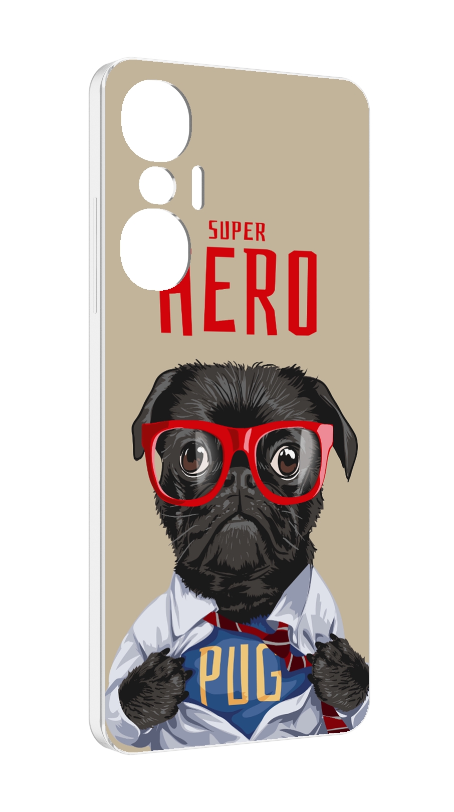 

Чехол MyPads Герой-PUG для Infinix Hot 20S противоударный, Tocco