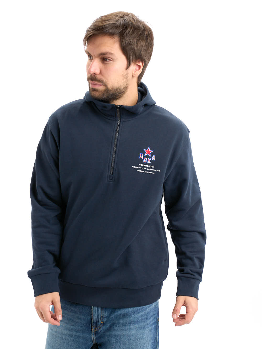 

Толстовка мужская Atributika&Club ЦСКА 360400 синяя 2XL, Синий, ЦСКА 360400