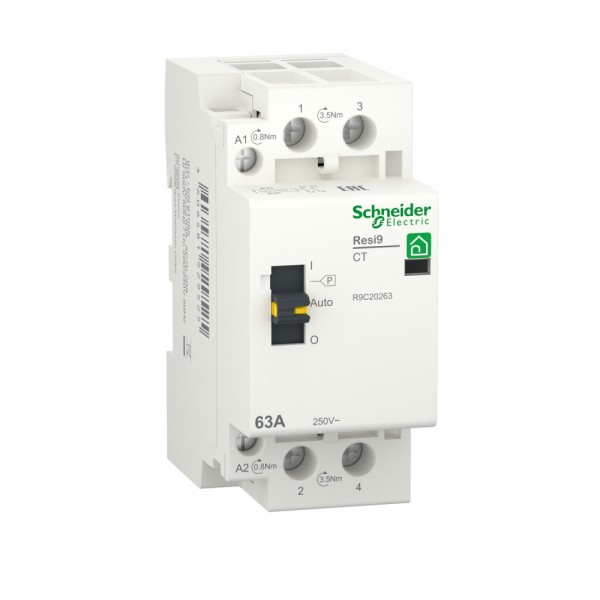 фото Модульный контактор se resi9 1p+n 63а 2но 230/250в ас 50гц schneider electric