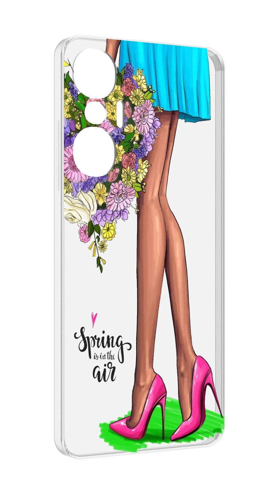 

Чехол MyPads Весна-в-воздухе женский для Infinix Hot 20S противоударный, Tocco