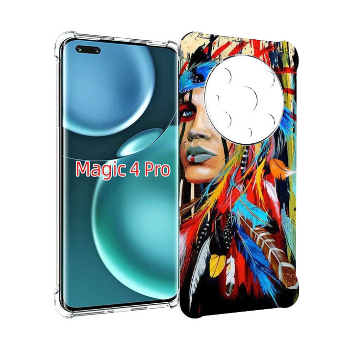 

Чехол MyPads индеец расписной для Honor Magic4 Pro, Прозрачный, Tocco