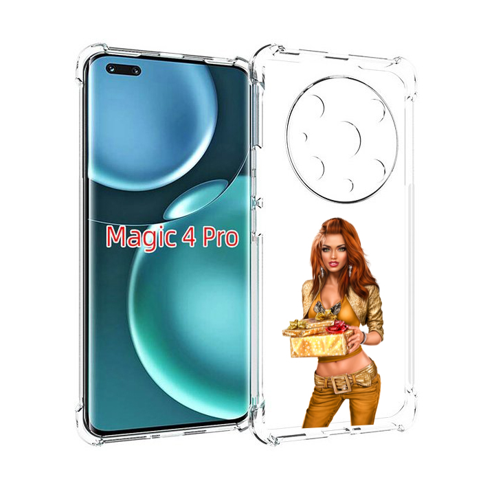 

Чехол MyPads золотая-девочка-с-подарком женский для Honor Magic4 Pro, Прозрачный, Tocco