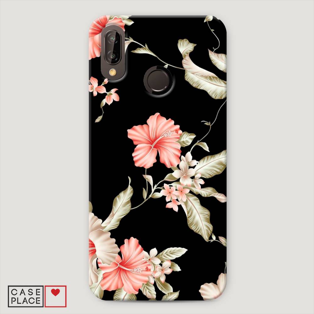 

Чехол Awog "Цветы для черном" для Huawei Nova 3E, 65620-6