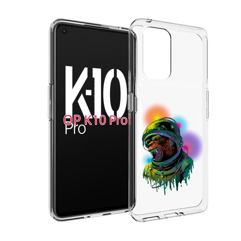 

Чехол MyPads медведь космонавт для OPPO K10 Pro, Прозрачный, Tocco