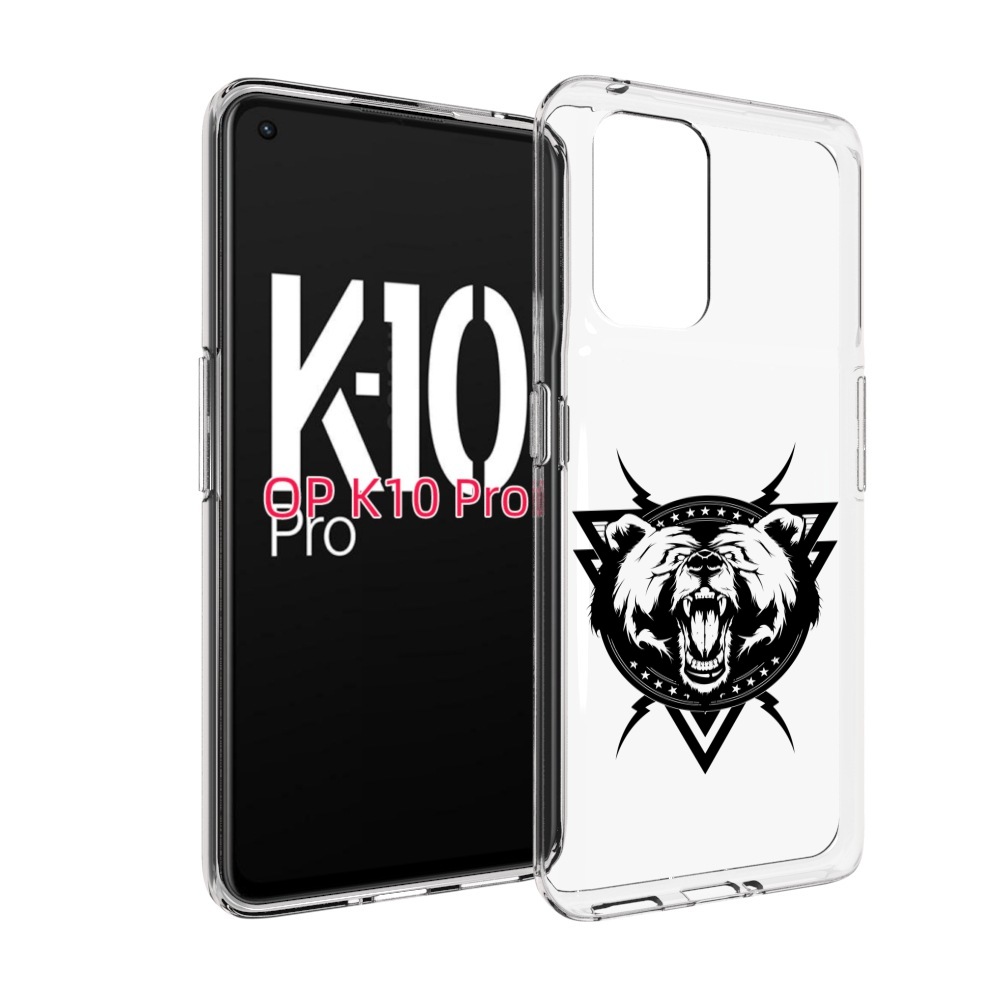 

Чехол MyPads медведь в треугольнике для OPPO K10 Pro, Прозрачный, Tocco