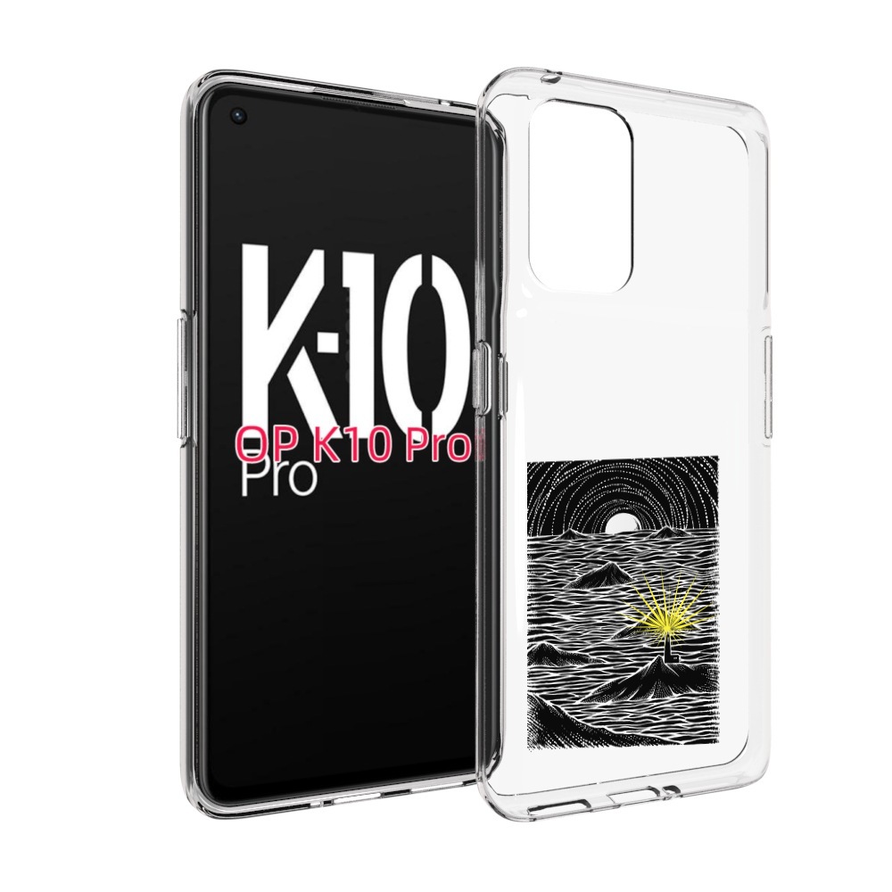 

Чехол MyPads маяк в черно белом море для OPPO K10 Pro, Прозрачный, Tocco
