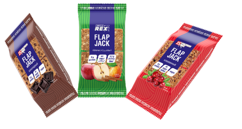 

Печенье овсяное протеиновое Proteinrex, 15% Flap Jack, 12шт по 60г