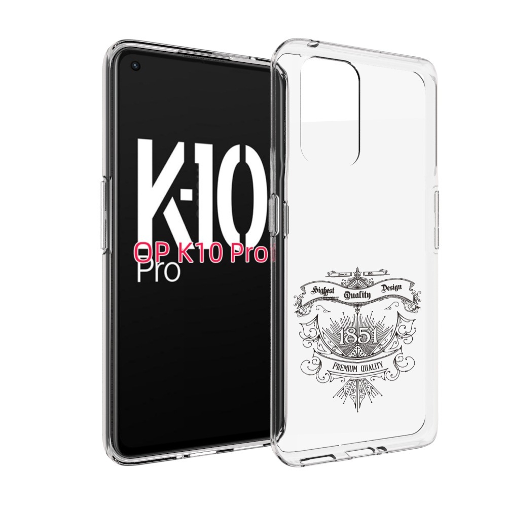 

Чехол MyPads логотип 1851 год для OPPO K10 Pro, Прозрачный, Tocco