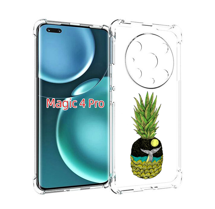 

Чехол MyPads ананас с китом для Honor Magic4 Pro, Прозрачный, Tocco