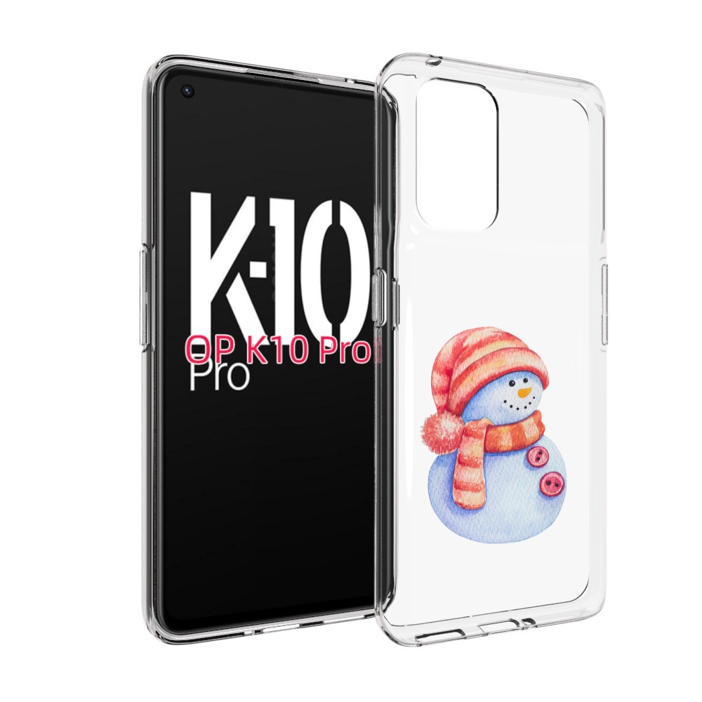 

Чехол MyPads Веселый снеговик для OPPO K10 Pro, Прозрачный, Tocco