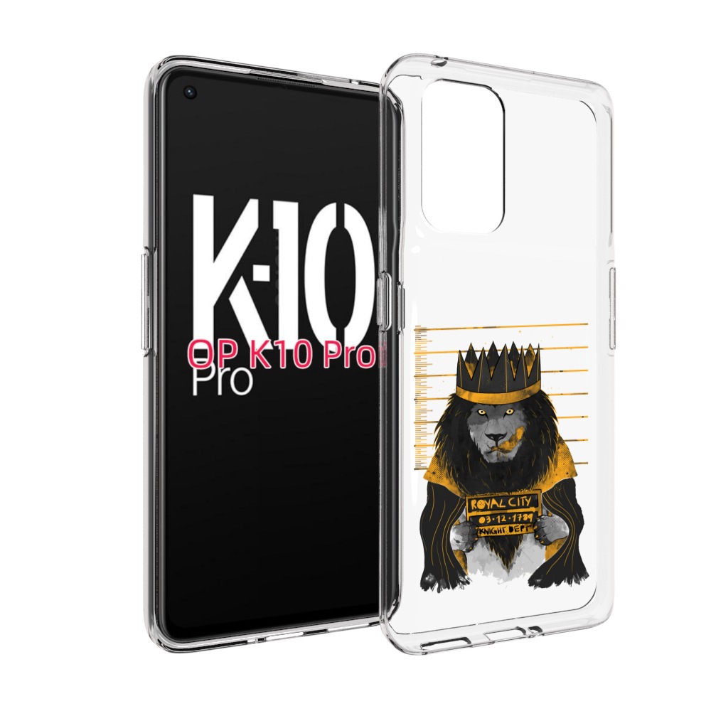 

Чехол MyPads лев в законе для OPPO K10 Pro, Прозрачный, Tocco