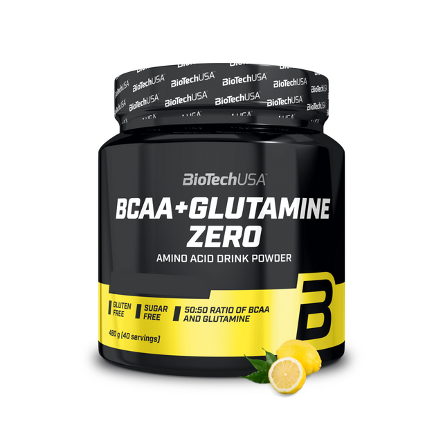 Комплекс аминокислот BioTechUSA BCAA+Glutamine Zero порошок 480 г, лимон