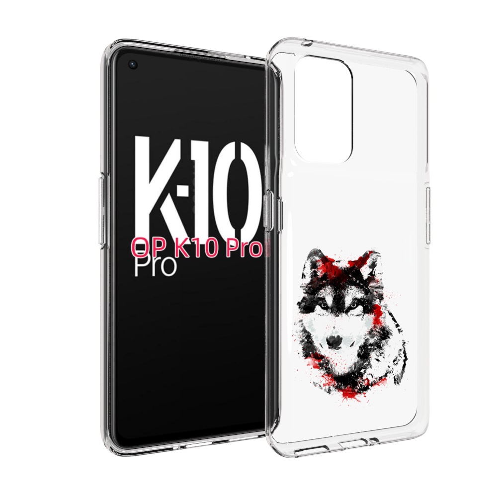 

Чехол MyPads кровавый волк для OPPO K10 Pro, Прозрачный, Tocco