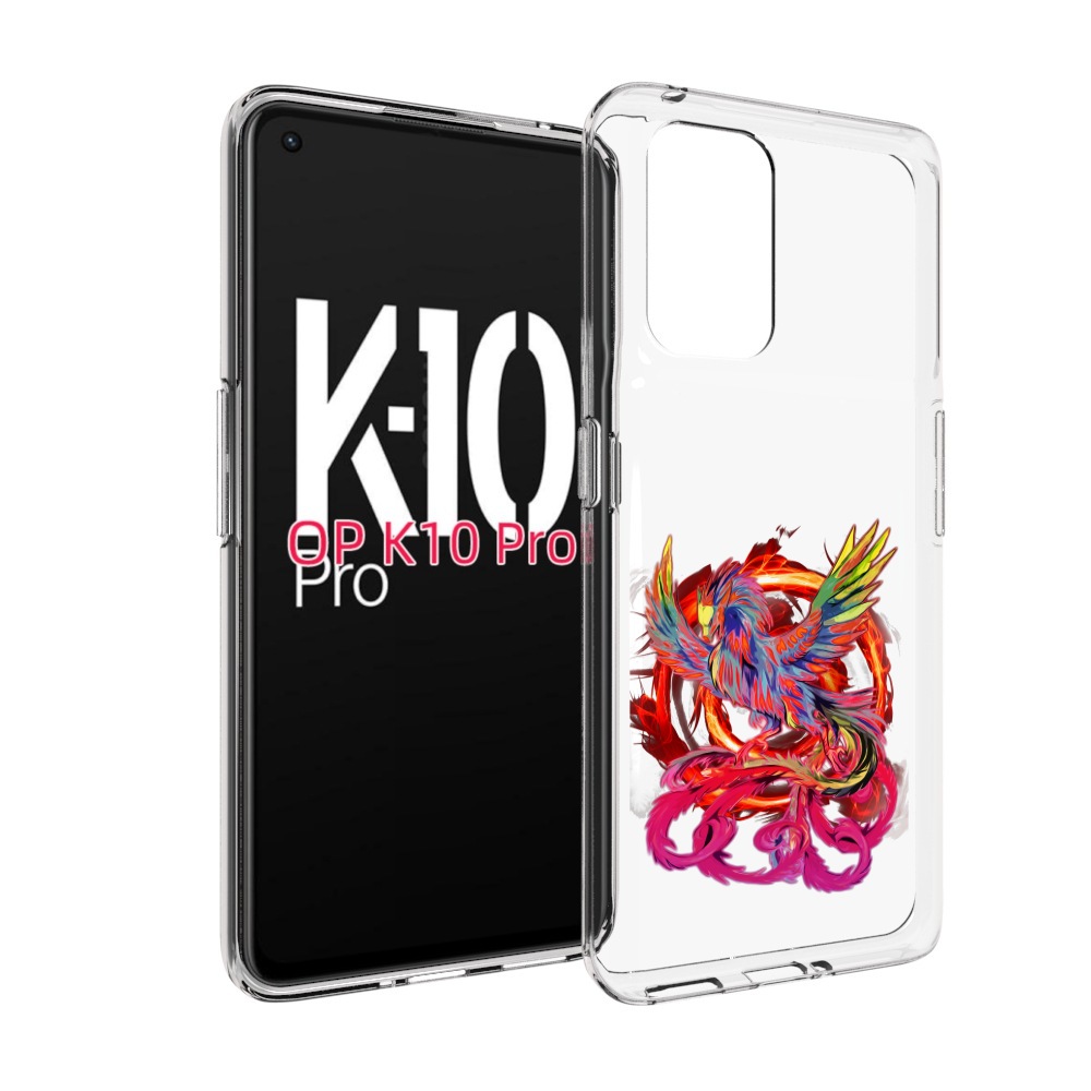 

Чехол MyPads красочный феникс для OPPO K10 Pro, Прозрачный, Tocco