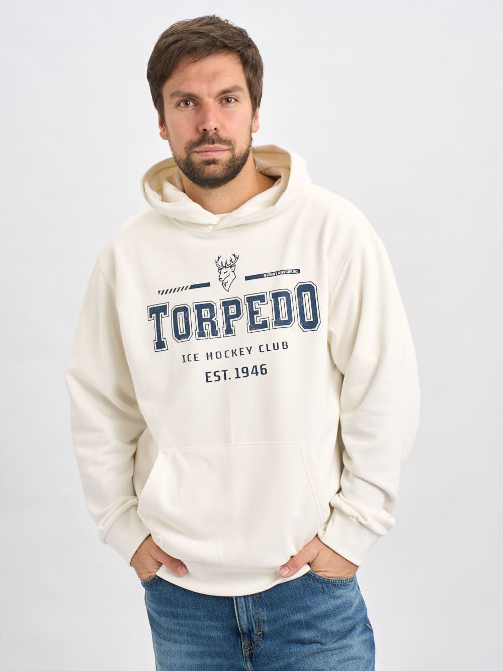 

Худи мужское Atributika&Club Торпедо 360350 бежевое 2XL, Бежевый, Торпедо 360350