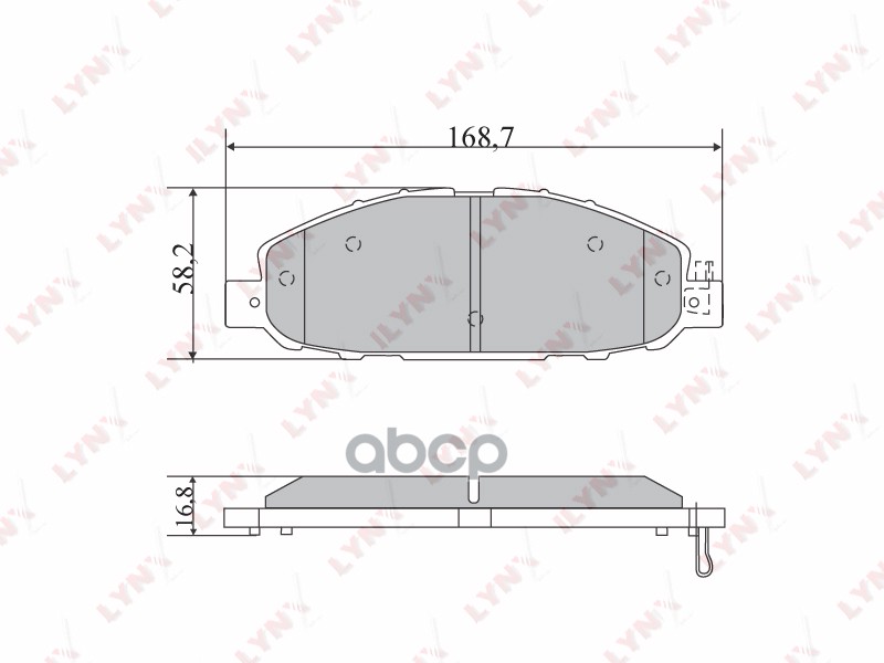 

Тормозные колодки LYNXauto задние правые/левые дисковые BD5732